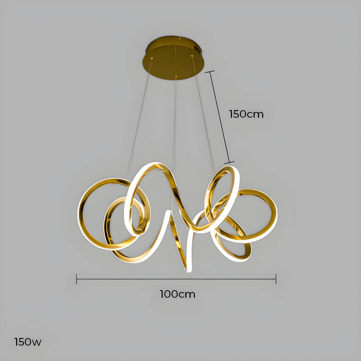 Mapledale Axis Stainless Steel Chandelier — gallery image 17
