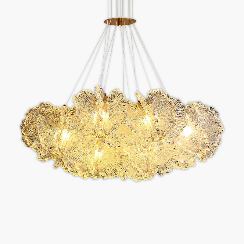 Pemberley Axis Stainless Steel Petal Chandelier — gallery image 1