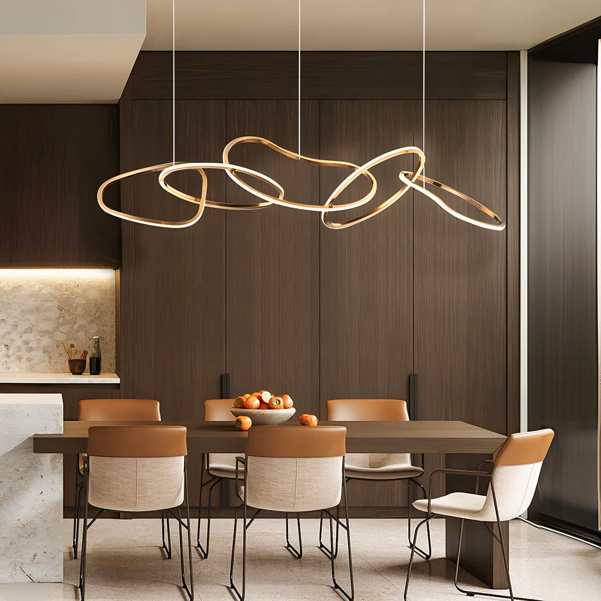 Silverwood Axis Stainless Steel Ring Chandelier — gallery image 3