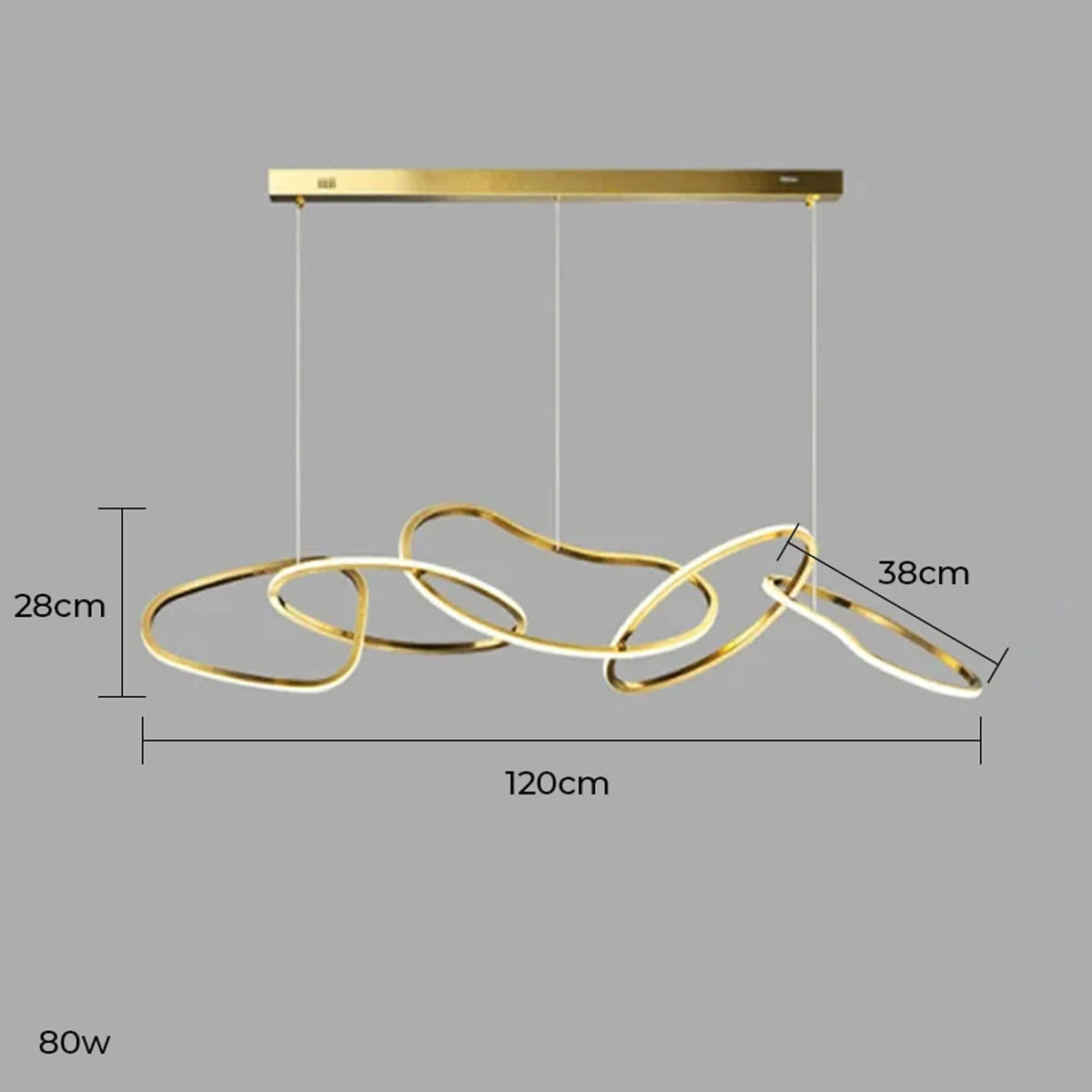 Silverwood Axis Stainless Steel Ring Chandelier — gallery image 19