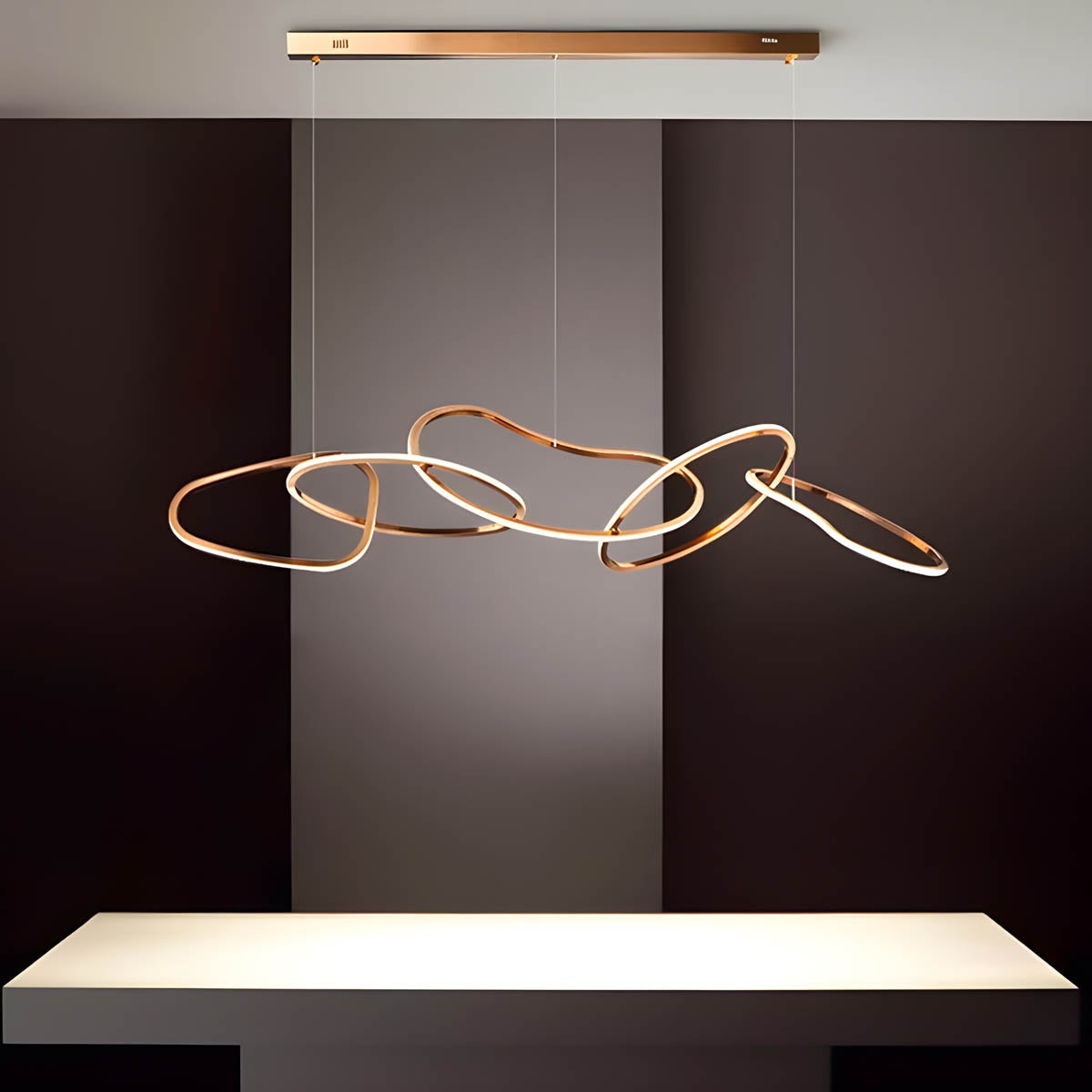 Silverwood Axis Stainless Steel Ring Chandelier — gallery image 8