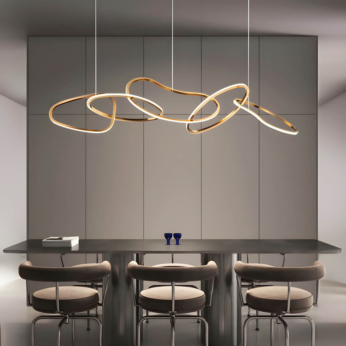 Silverwood Axis Stainless Steel Ring Chandelier — gallery image 5
