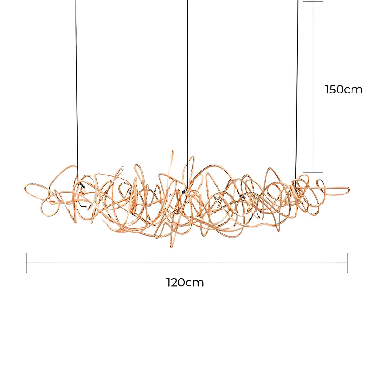 Whitmore Axis Stainless Steel Chandelier — gallery image 23