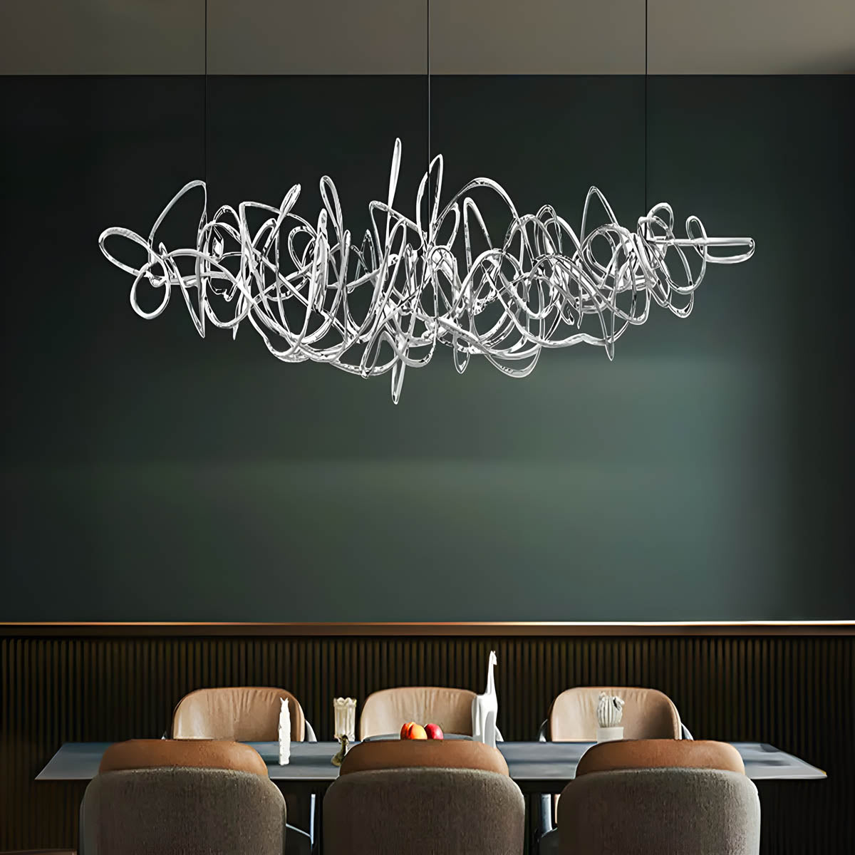 Whitmore Axis Stainless Steel Chandelier — gallery image 9
