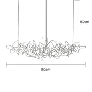 Whitmore Axis Stainless Steel Chandelier — gallery image 17