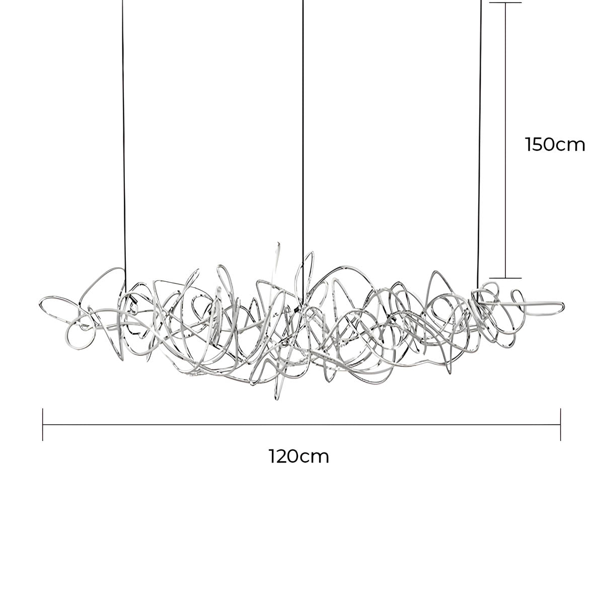 Whitmore Axis Stainless Steel Chandelier — gallery image 15