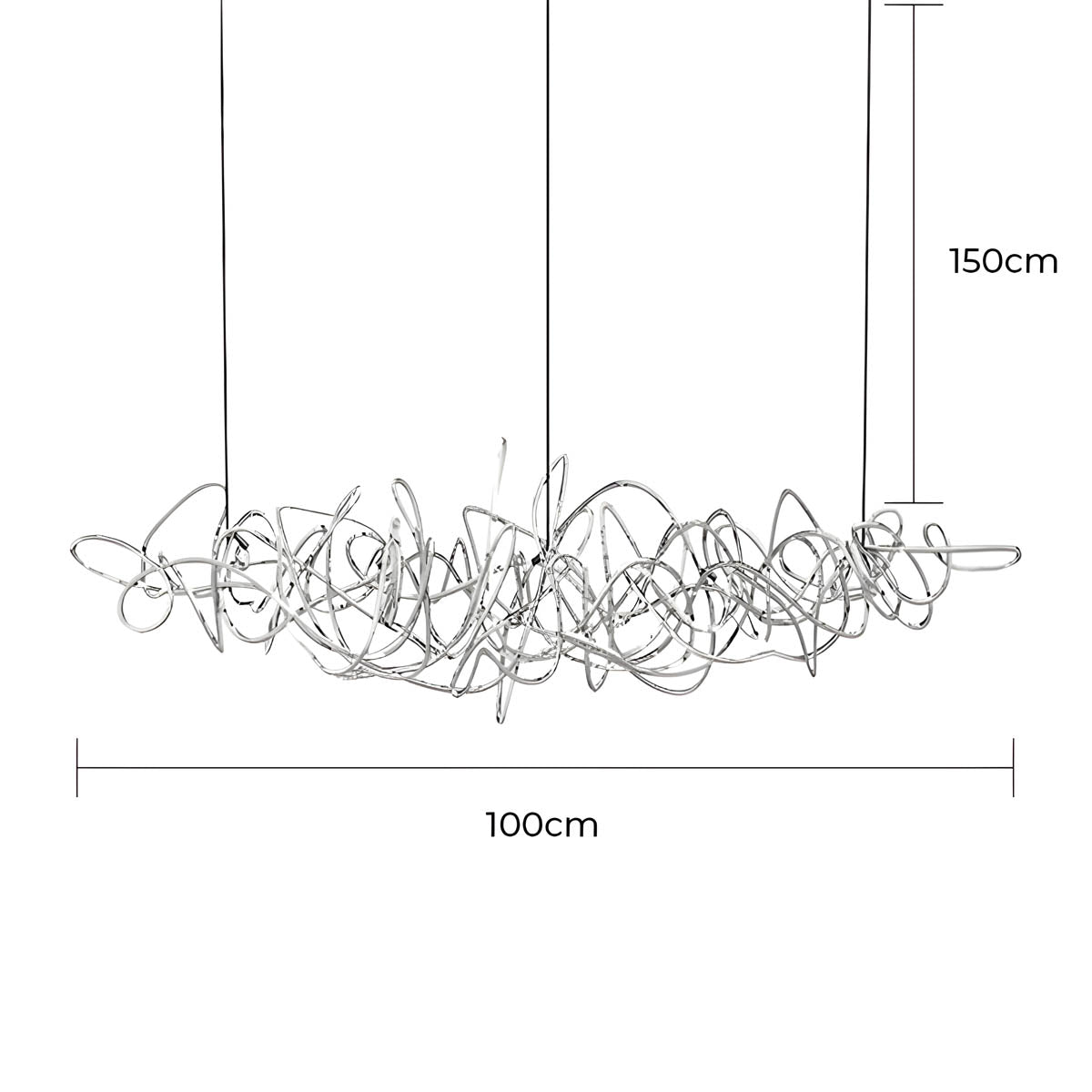 Whitmore Axis Stainless Steel Chandelier — gallery image 14