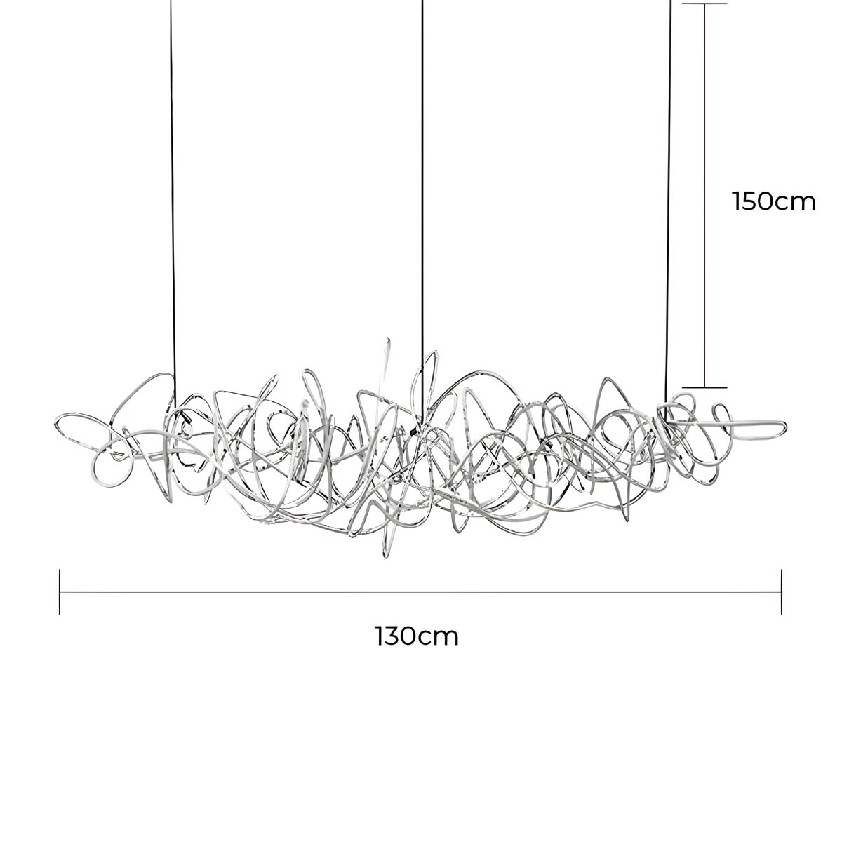 Whitmore Axis Stainless Steel Chandelier — gallery image 16
