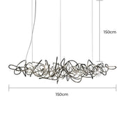 Whitmore Axis Stainless Steel Chandelier — gallery image 13