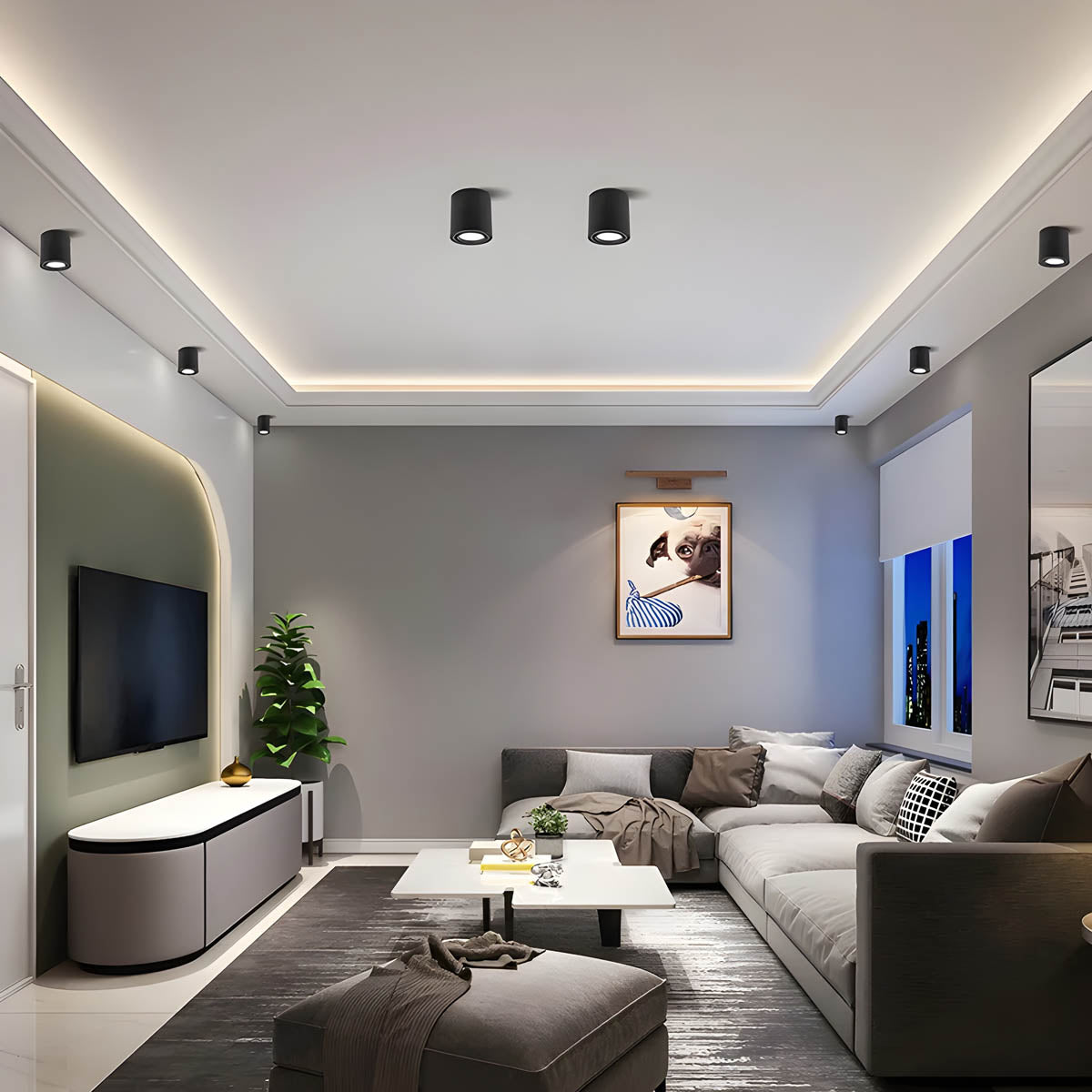Woodford Axis Aluminum Ceiling Light — gallery image 6