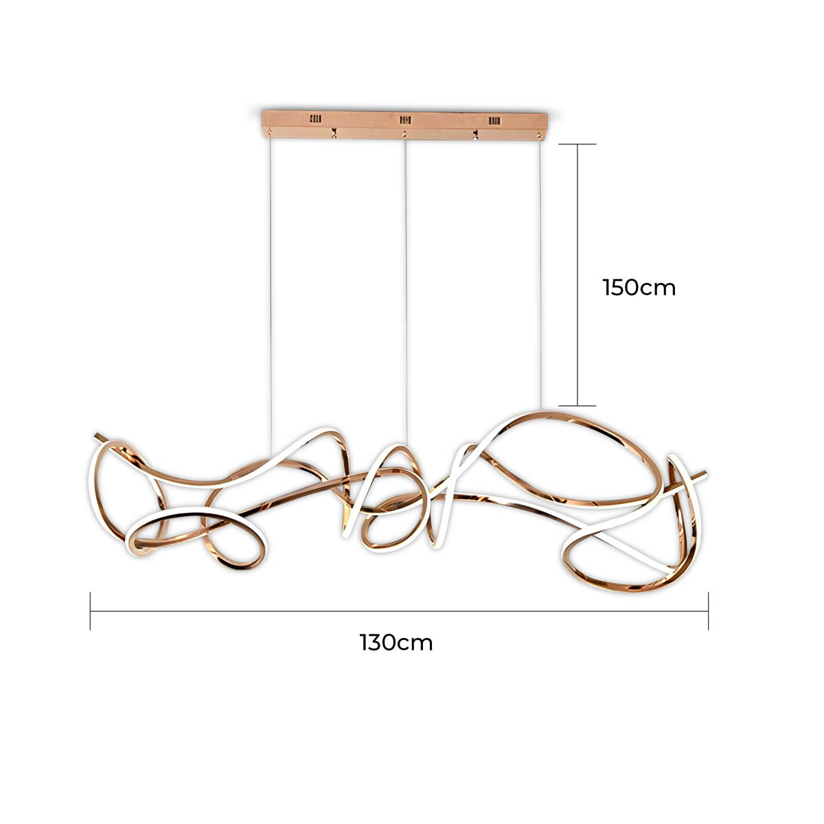 Alder Loop Acrylic Chandelier — gallery image 19