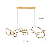 Alder Loop Acrylic Chandelier — gallery image 17