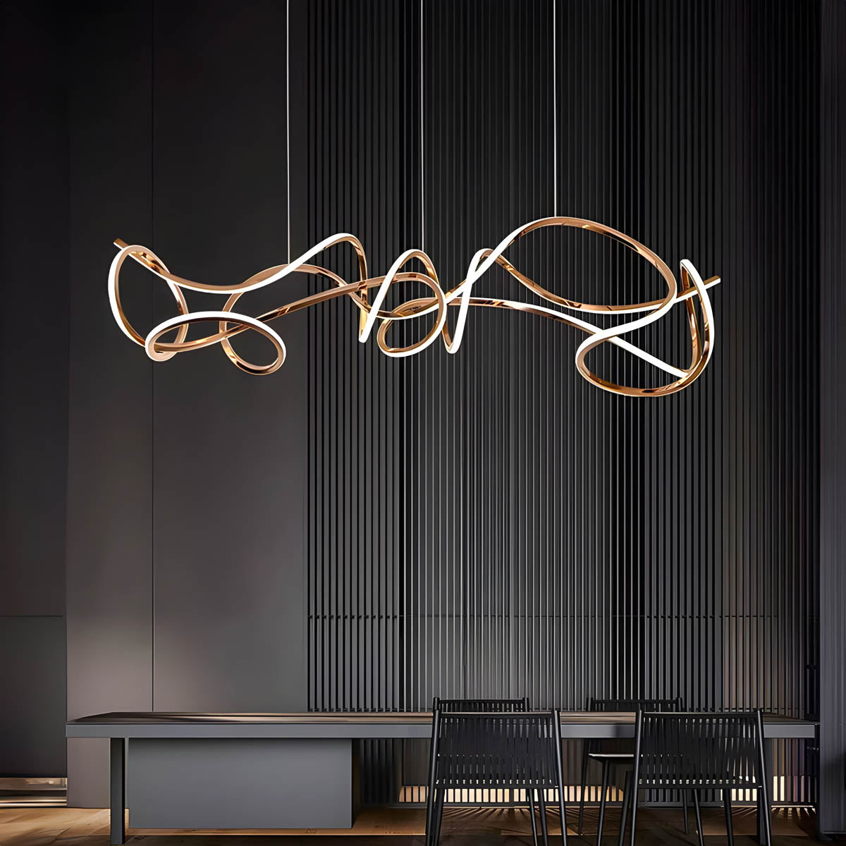 Alder Loop Acrylic Chandelier — gallery image 4