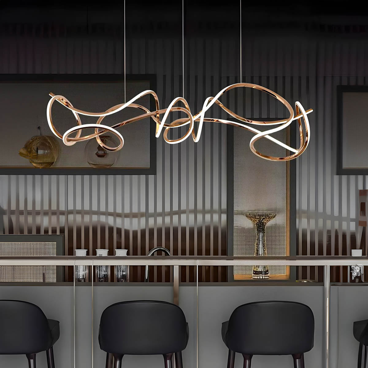 Alder Loop Acrylic Chandelier — gallery image 8