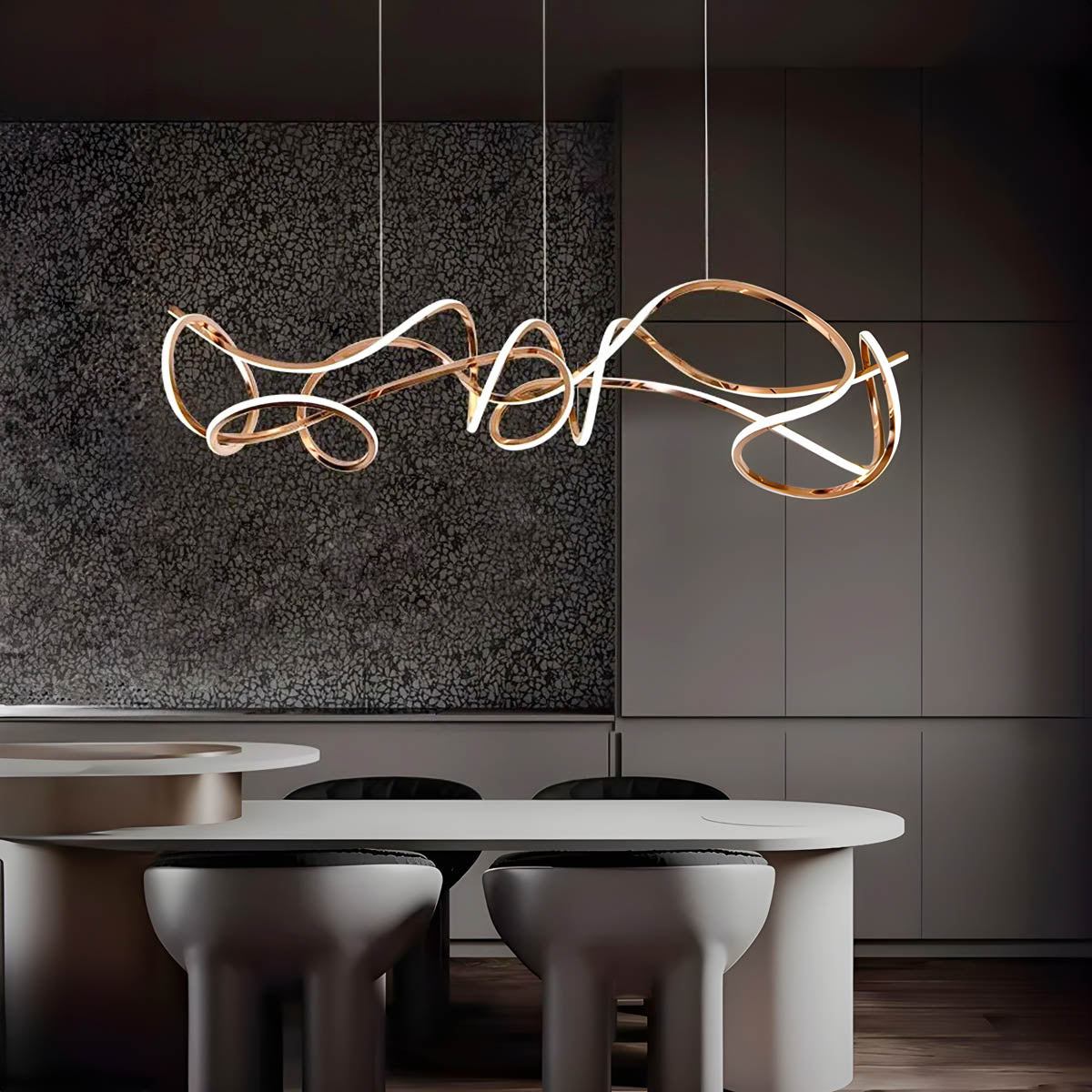 Alder Loop Acrylic Chandelier — gallery image 6