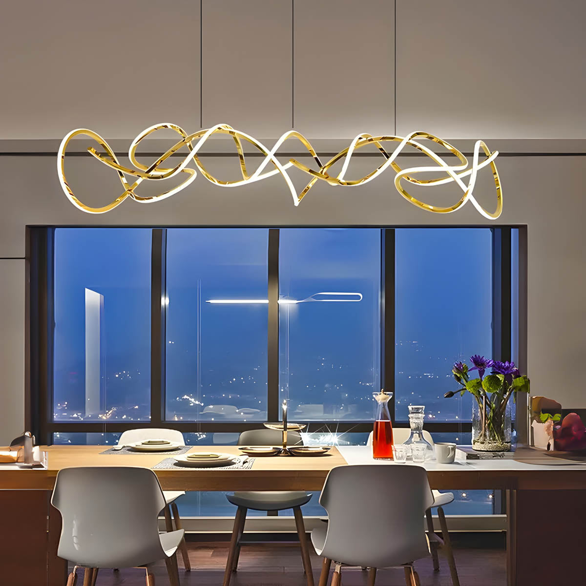 Alder Loop Acrylic Chandelier — gallery image 2