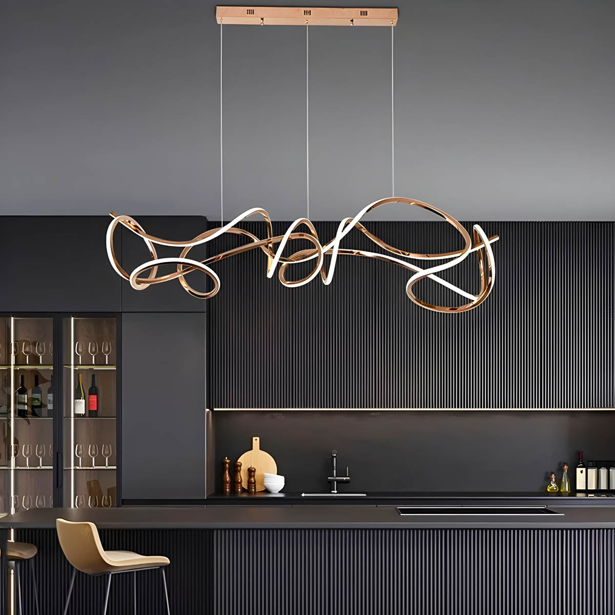 Alder Loop Acrylic Chandelier — gallery image 9