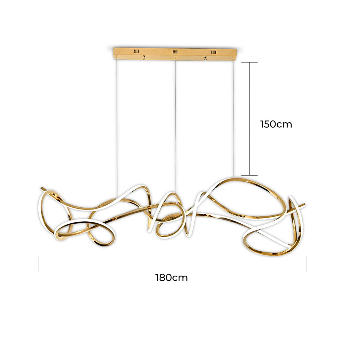 Alder Loop Acrylic Chandelier — gallery image 16