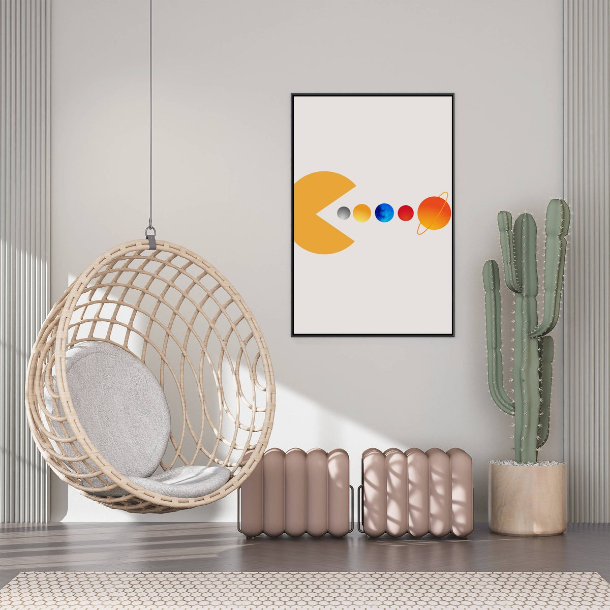 Cedar Loop Abstract Canvas Wall Art — gallery image 4
