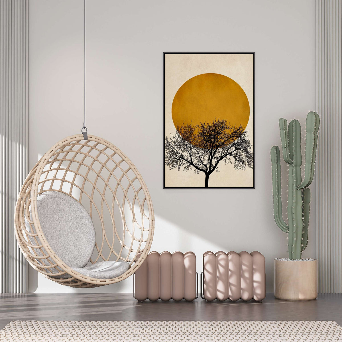 Thornfield Curve Sun Canvas Wall Art — gallery image 3