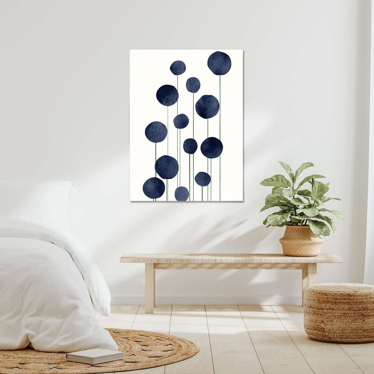 Bayberry Curve Poppy Canvas Wall Art — gallery image 12
