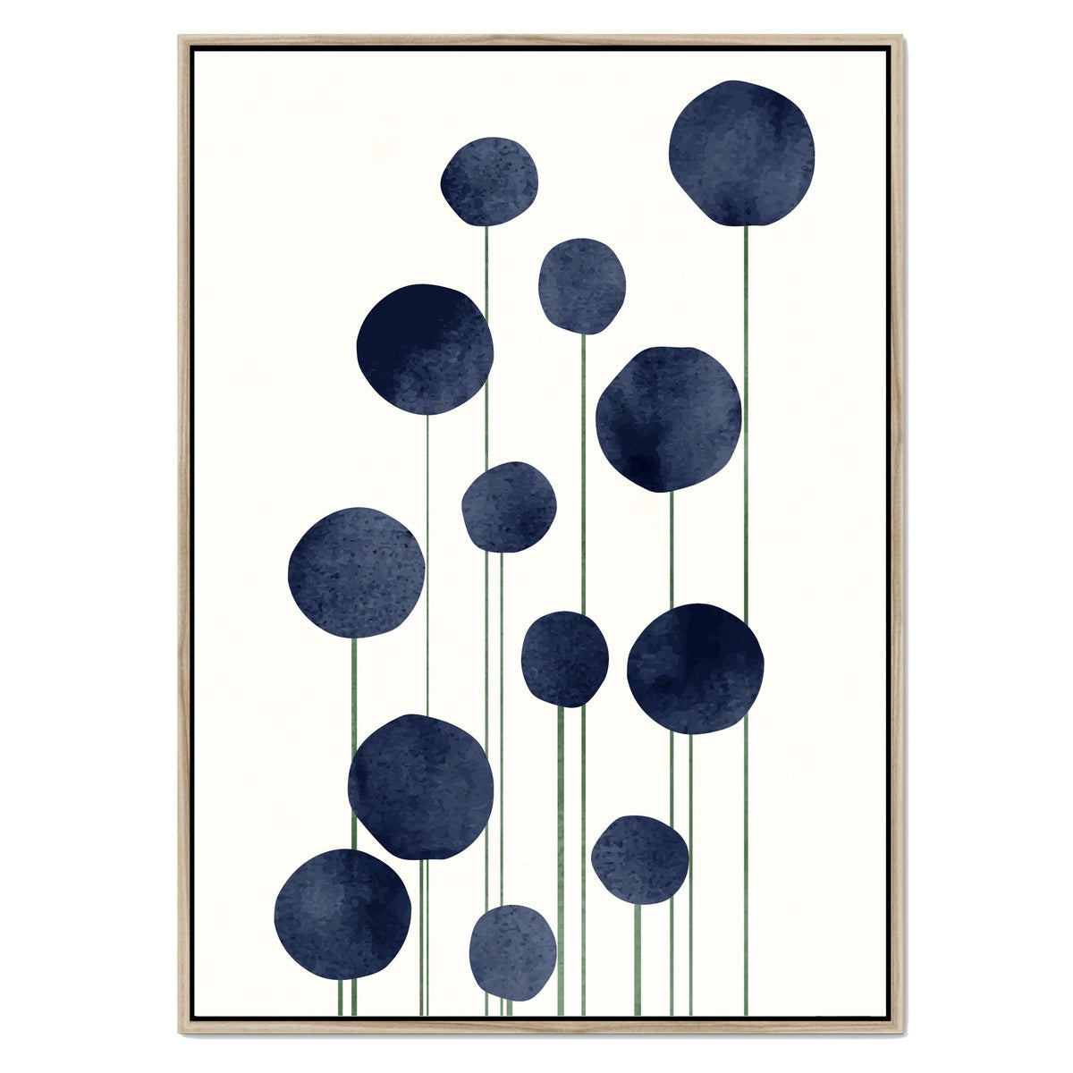 Bayberry Curve Poppy Canvas Wall Art — gallery image 27