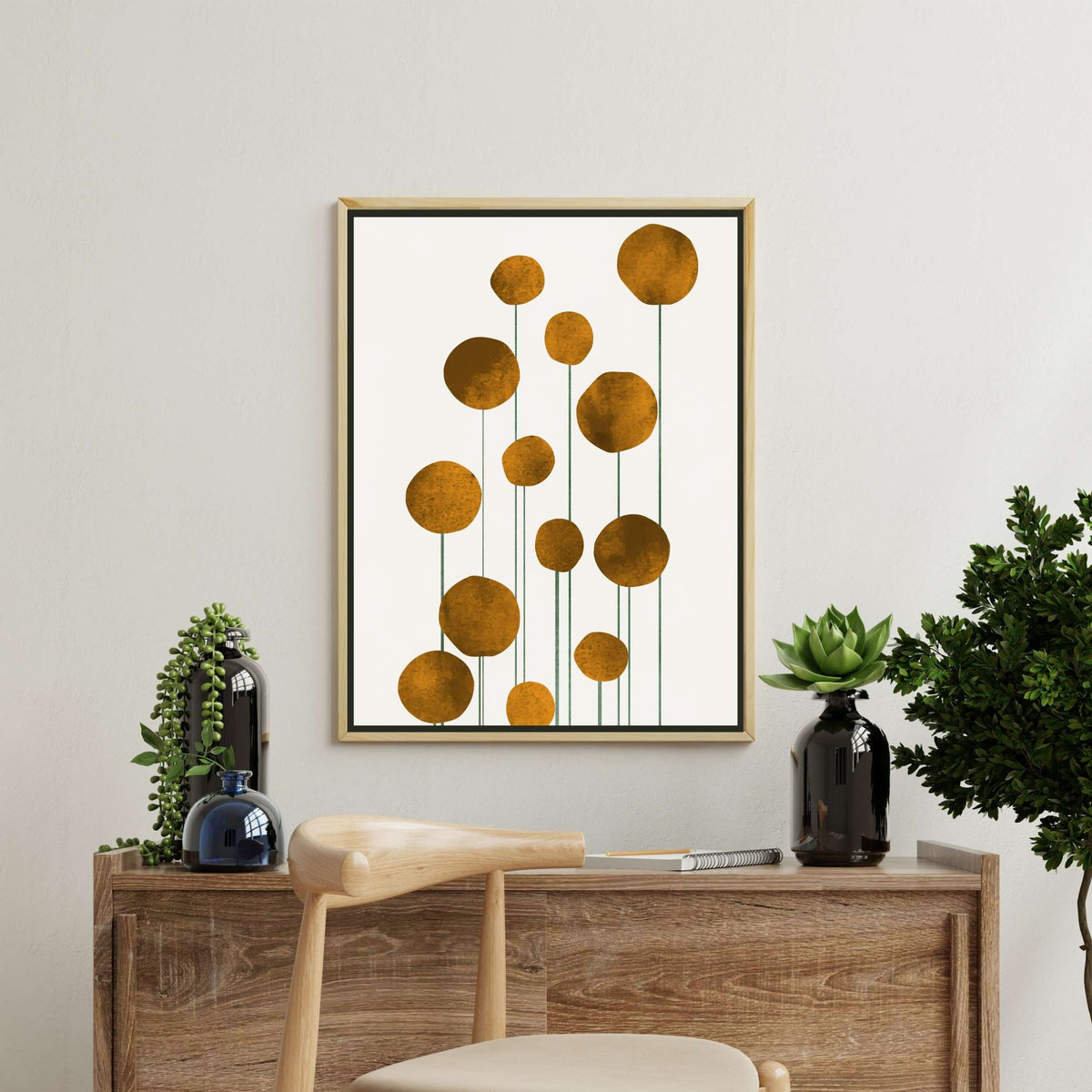 Rowan Loop Floral Canvas Wall Art — gallery image 6