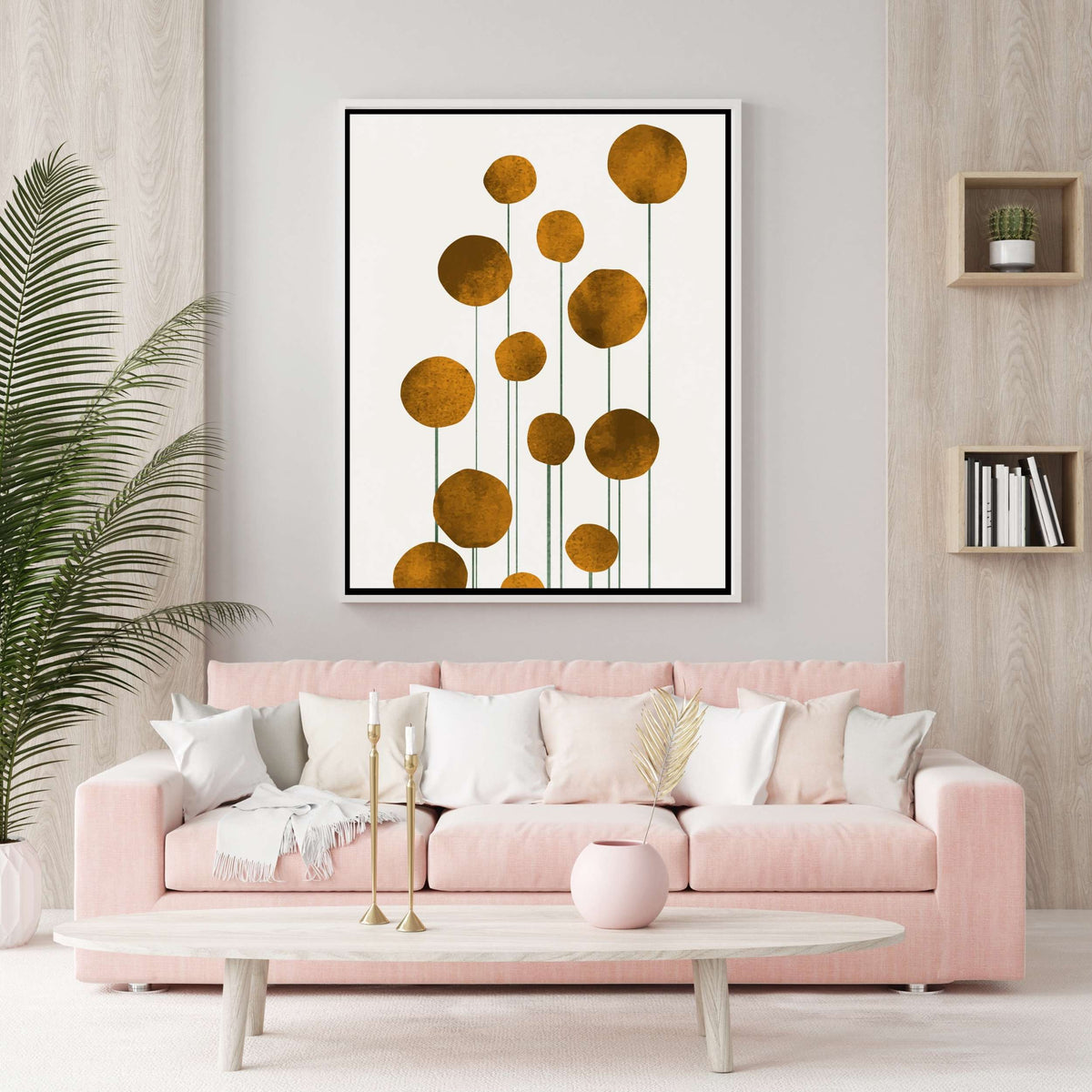 Rowan Loop Floral Canvas Wall Art — gallery image 5
