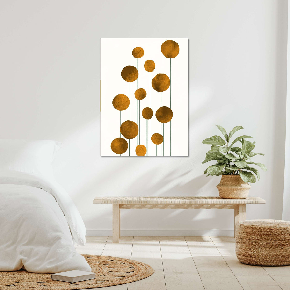 Rowan Loop Floral Canvas Wall Art — gallery image 12