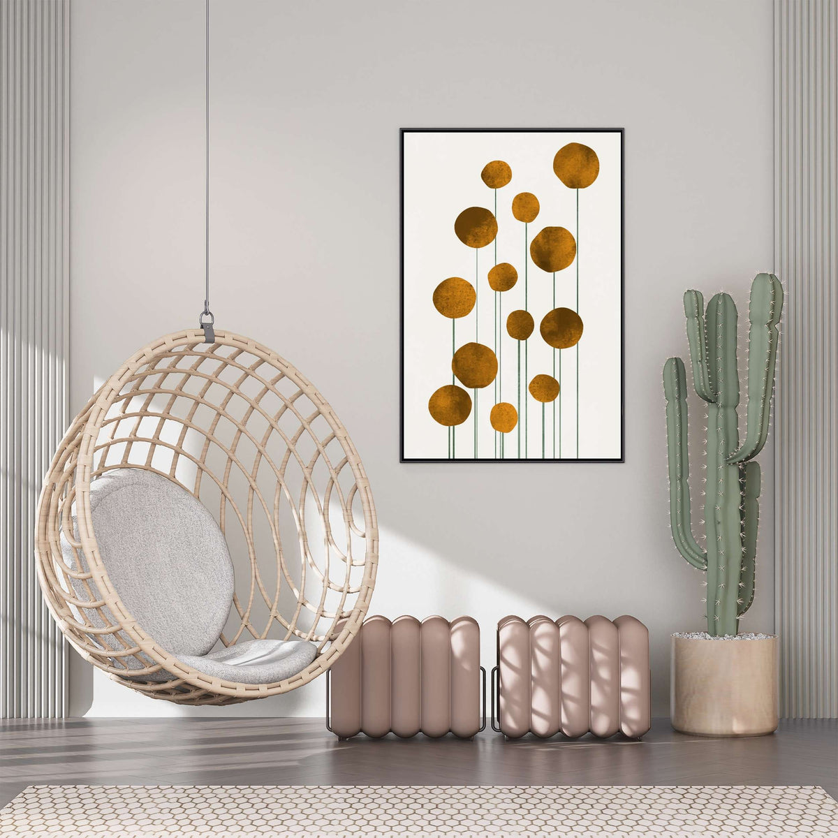 Rowan Loop Floral Canvas Wall Art — gallery image 8