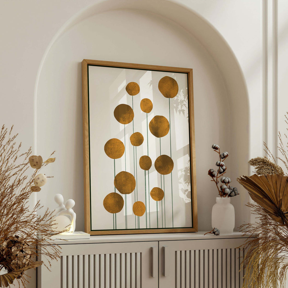 Rowan Loop Floral Canvas Wall Art — gallery image 3