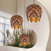 Juniper Loop Wood Petal Pendant Light — gallery image 2