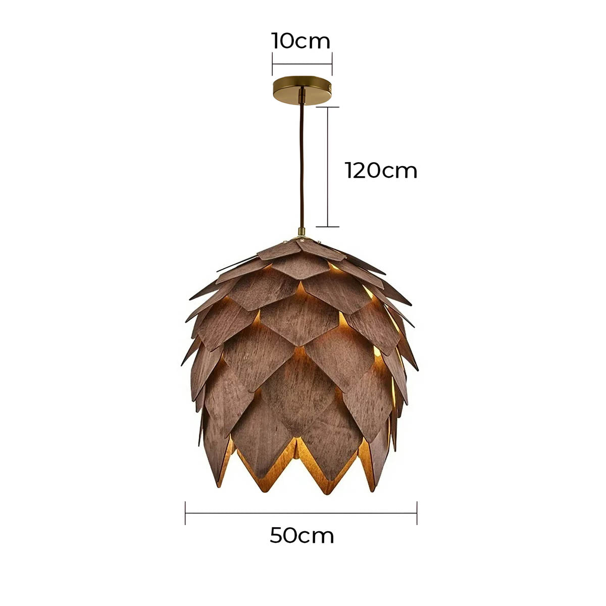 Juniper Loop Wood Petal Pendant Light — gallery image 12