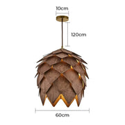 Juniper Loop Wood Petal Pendant Light — gallery image 13