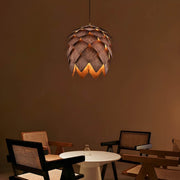 Juniper Loop Wood Petal Pendant Light — gallery image 6