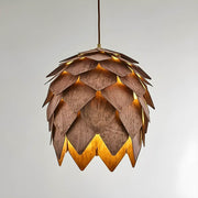 Juniper Loop Wood Petal Pendant Light — gallery image 8