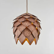 Juniper Loop Wood Petal Pendant Light — gallery image 9