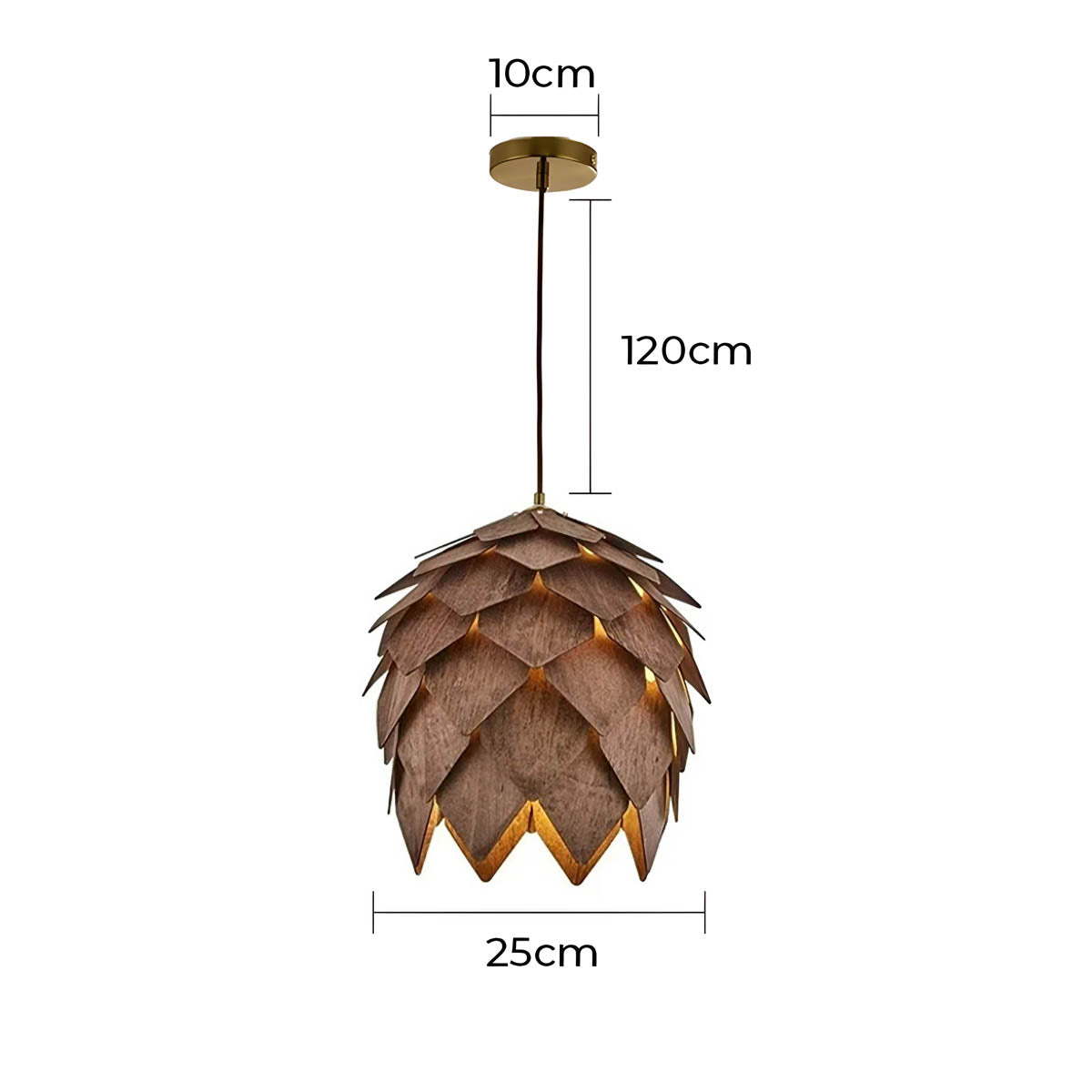 Juniper Loop Wood Petal Pendant Light — gallery image 10