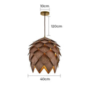 Juniper Loop Wood Petal Pendant Light — gallery image 11