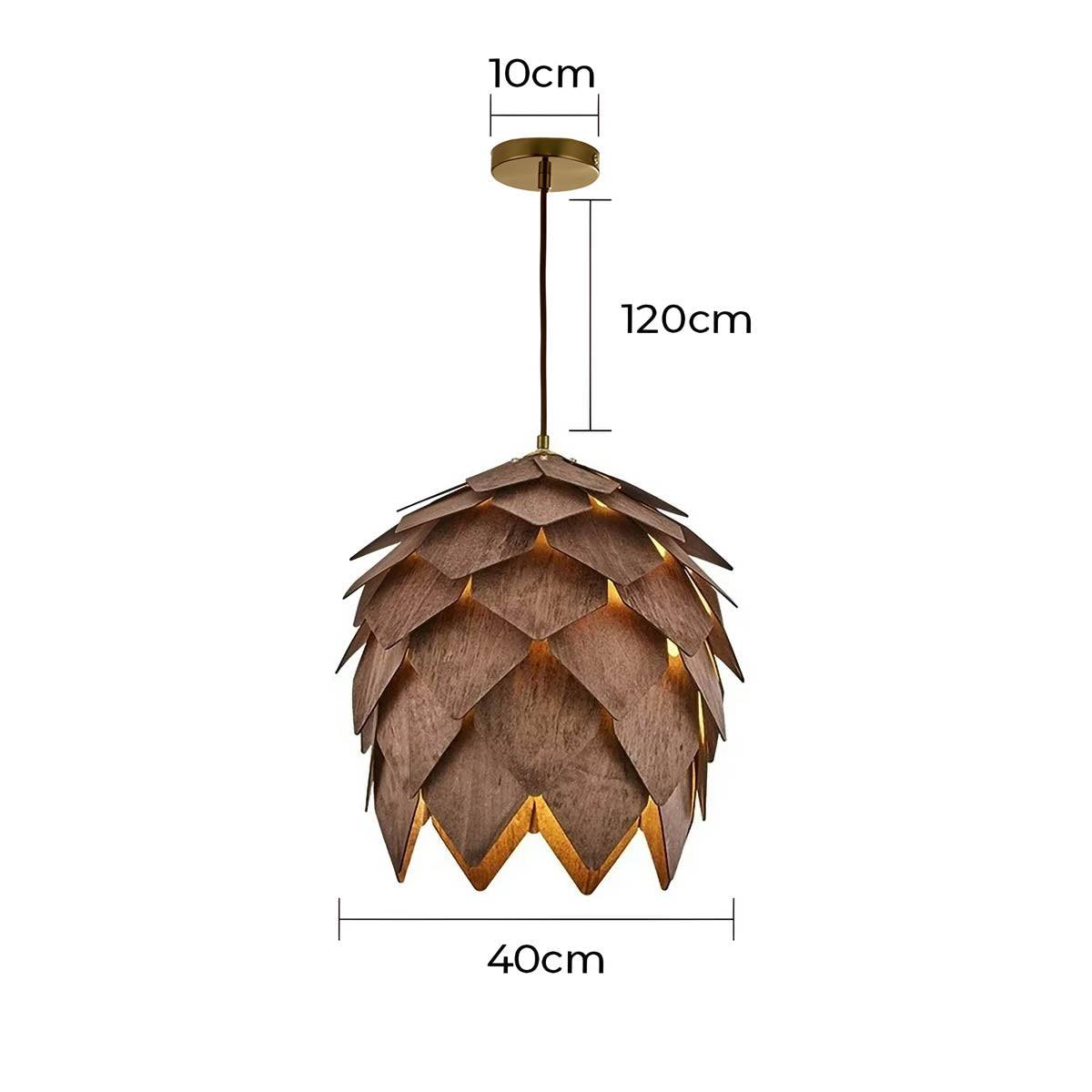 Juniper Loop Wood Petal Pendant Light — gallery image 11