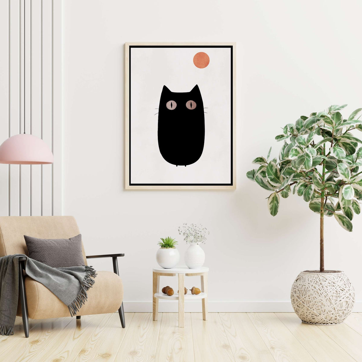 Brookfield Curve Cat Canvas Wall Art — gallery image 3