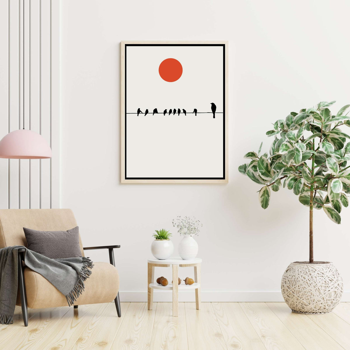 Alderwood Curve Bird Canvas Wall Art — gallery image 7