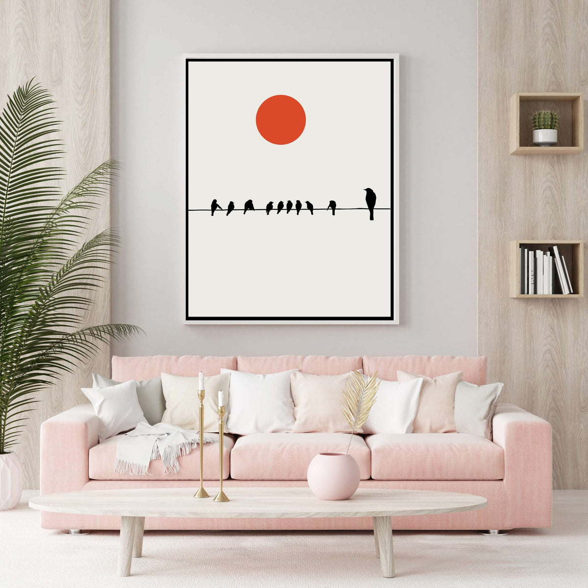 Alderwood Curve Bird Canvas Wall Art — gallery image 2