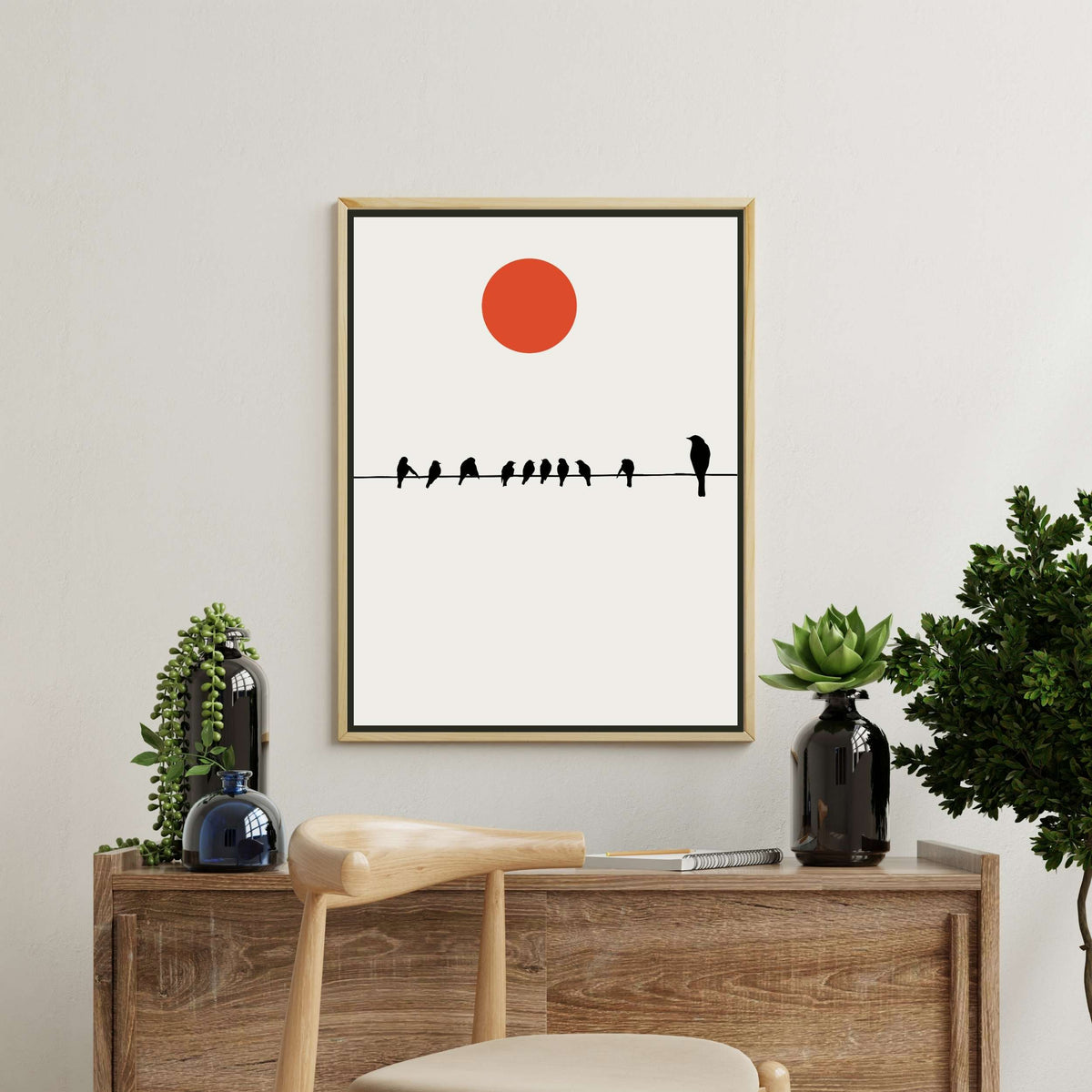 Alderwood Curve Bird Canvas Wall Art — gallery image 4