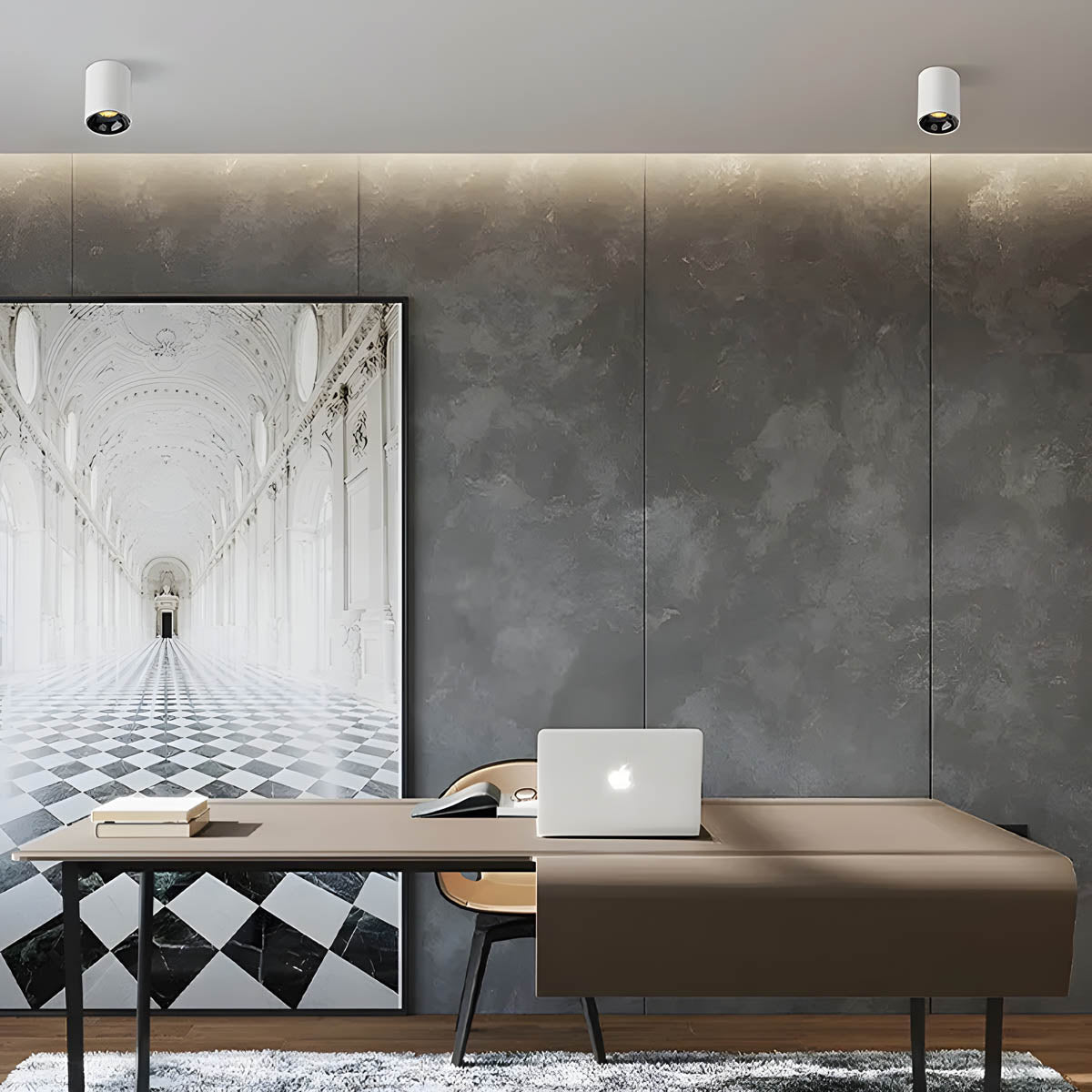 Fenwick Loop Aluminum Honeycomb Ceiling Light — gallery image 3
