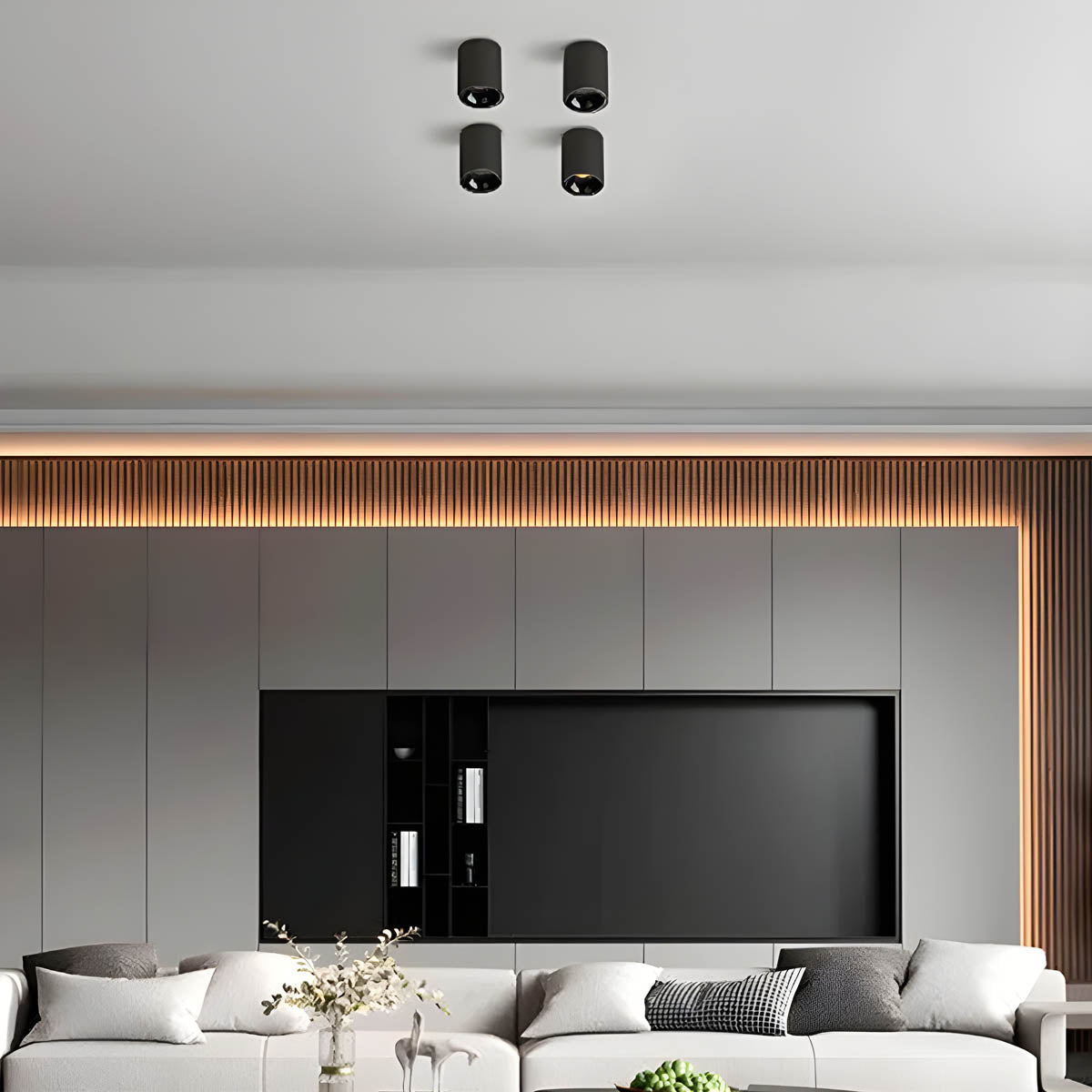 Fenwick Loop Aluminum Honeycomb Ceiling Light — gallery image 2