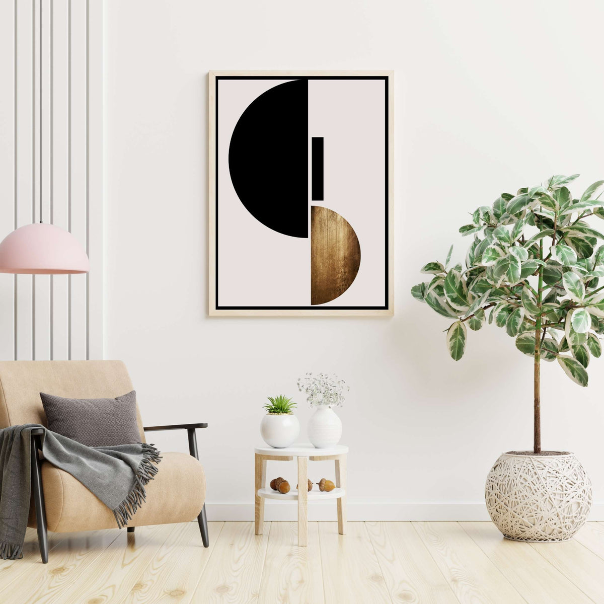 Brier Loop Geometric Canvas Wall Art — gallery image 4