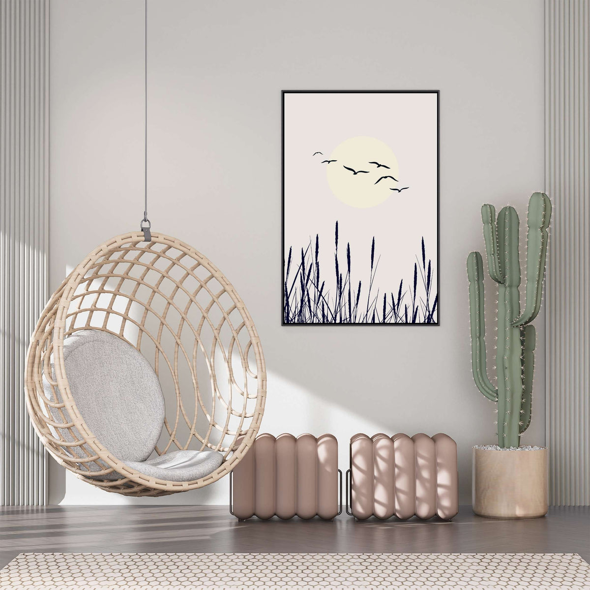 Cranford Curve Bird Canvas Wall Art — gallery image 6