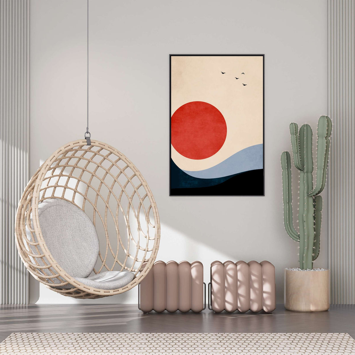 Fernwood Curve Bird Canvas Wall Art — gallery image 6