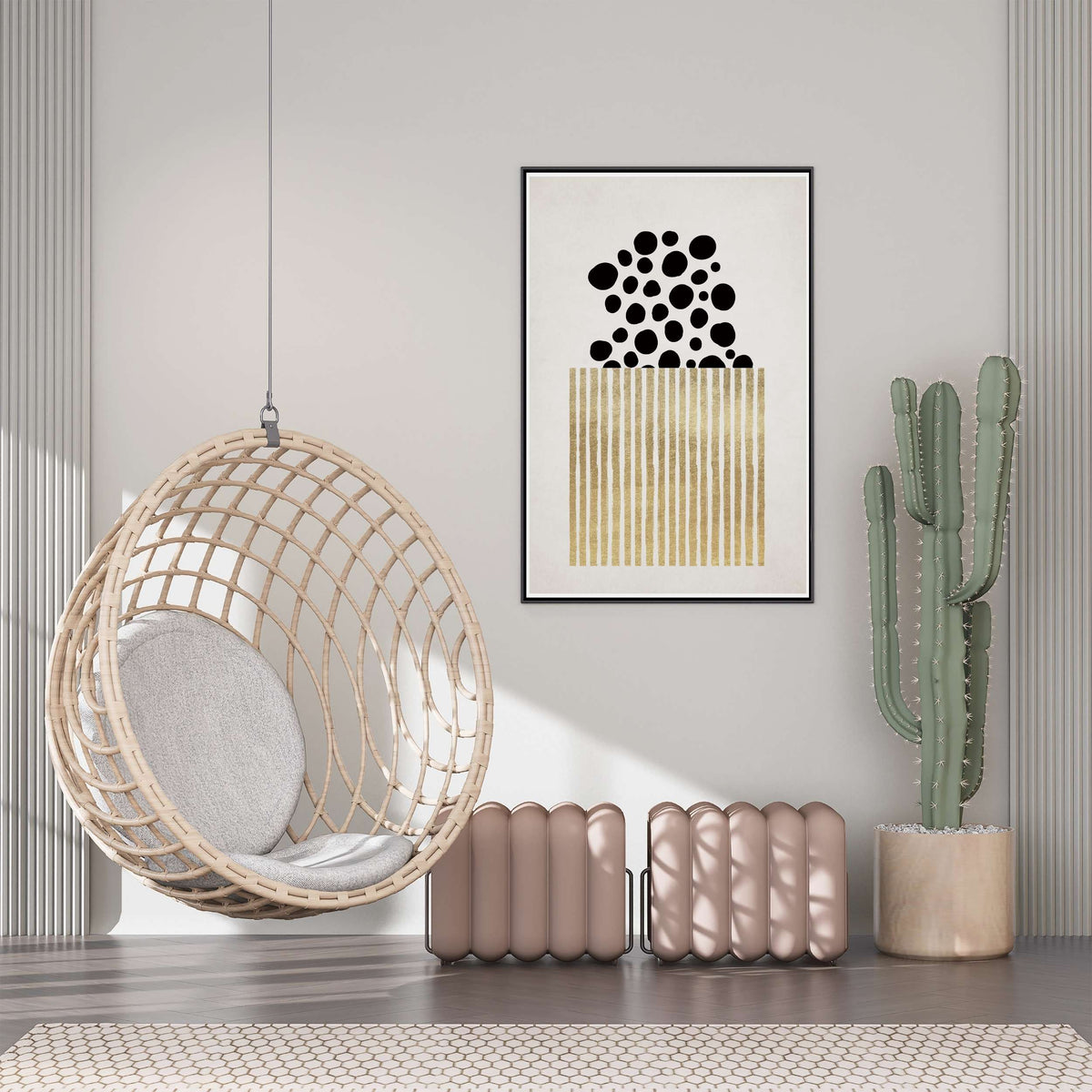Mossley Curve Abstract Canvas Wall Art — gallery image 3